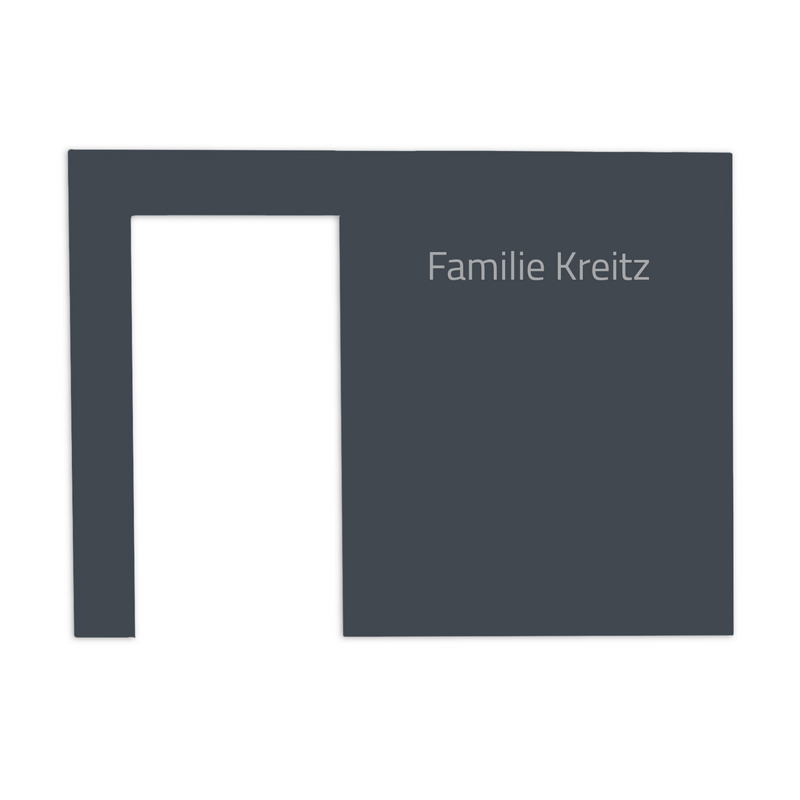 V2A Edelstahl Türschild für Ring Videotürklingel - 200x145mm - Lasergravur oder UV-Druck - Weiß/Anthrazit/Gebürstet