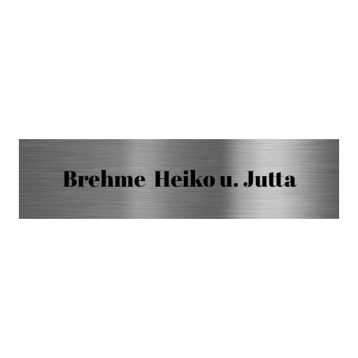 V2A Edelstahlschild in verschiedenen Größen, individuell personalisierbar.