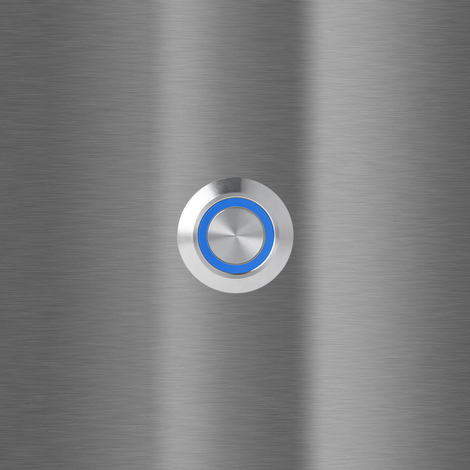 Bochum 8 x 8 cm Edelstahl (V2A) Türklingel - ohne Gravur - Anthrazit oder Weiß pulverbeschichtet - LED - Aufputz / Unterputz