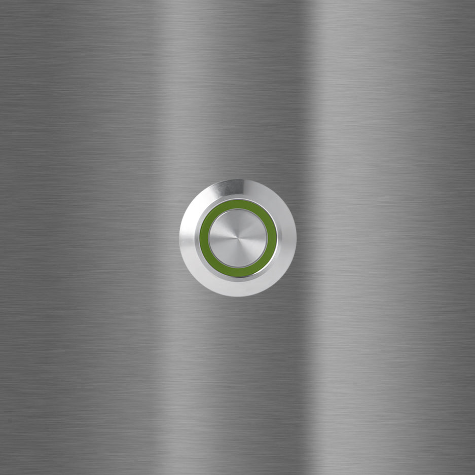 Bochum 8 x 8 cm Edelstahl (V2A) Türklingel - ohne Gravur - Anthrazit oder Weiß pulverbeschichtet - LED - Aufputz / Unterputz