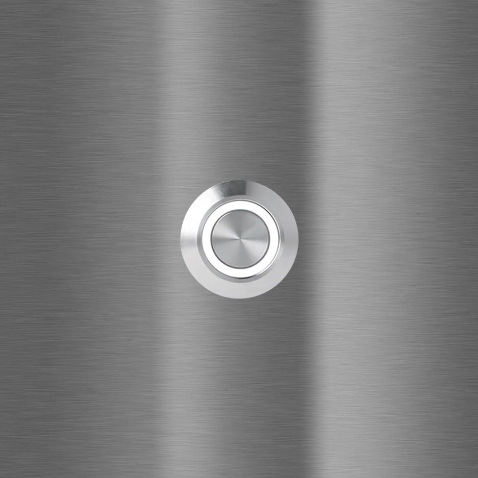 Bochum 8 x 8 cm Edelstahl (V2A) Türklingel - ohne Gravur - Anthrazit oder Weiß pulverbeschichtet - LED - Aufputz / Unterputz