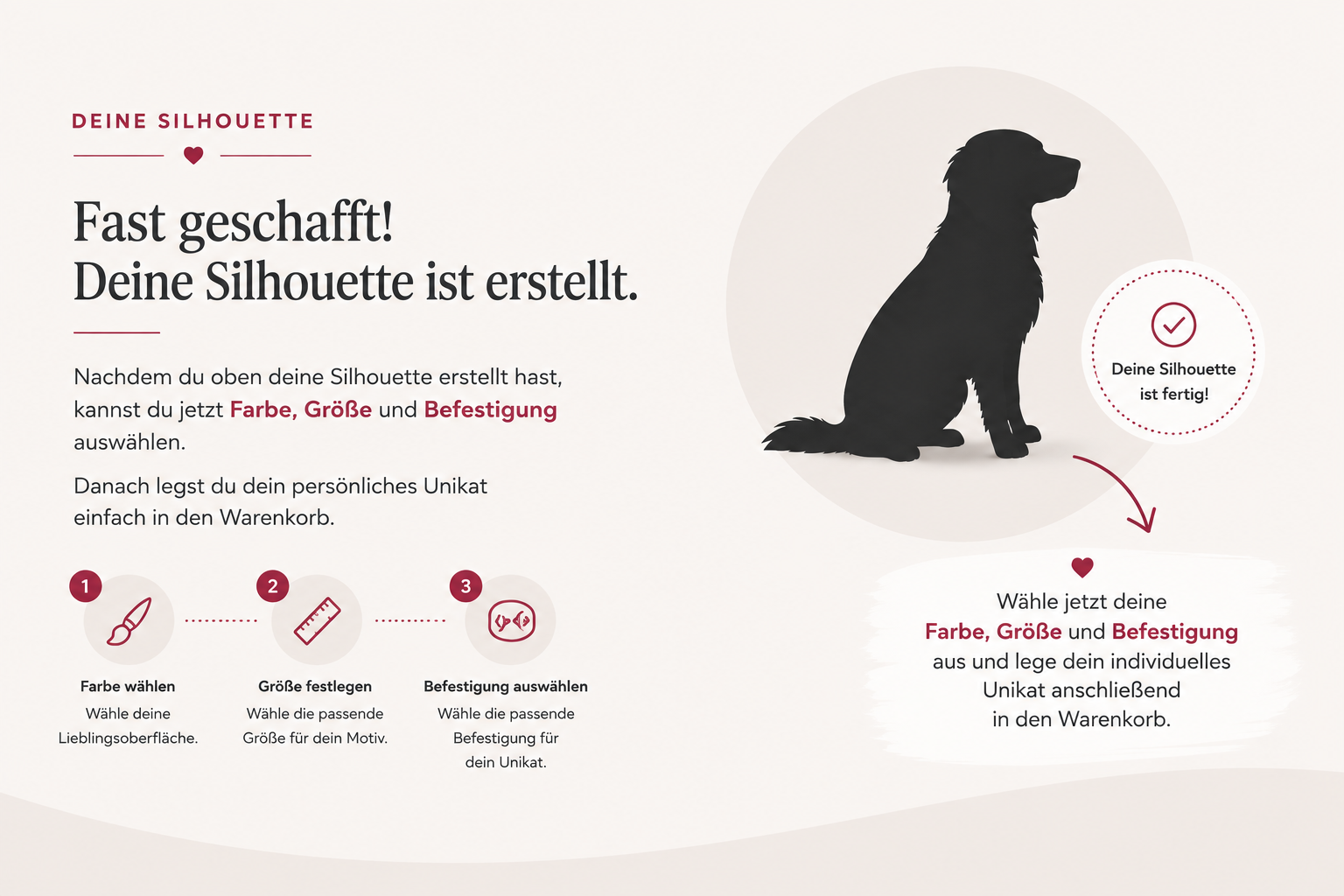 Individuelle Edelstahl-Silhouette nach deinem Foto