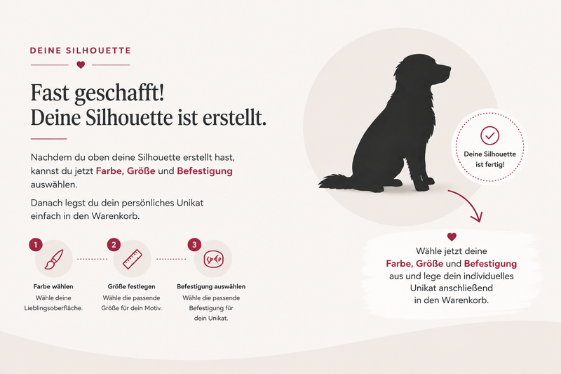 Individuelle Edelstahl-Silhouette nach deinem Foto