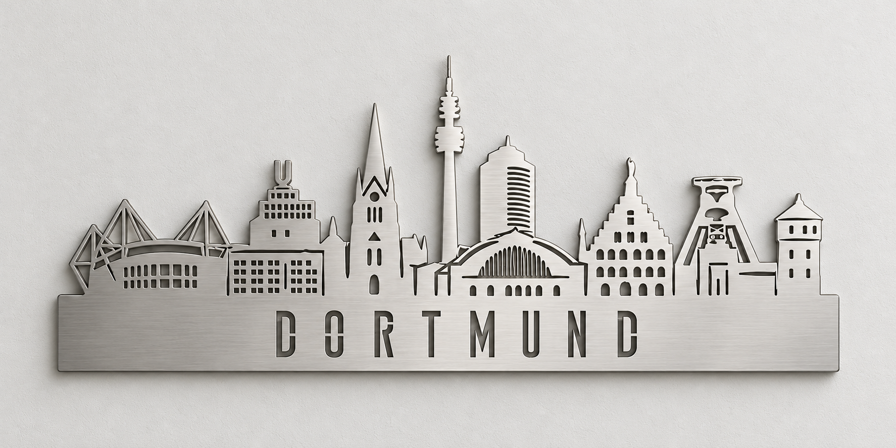 Dortmund Skyline Edelstahl