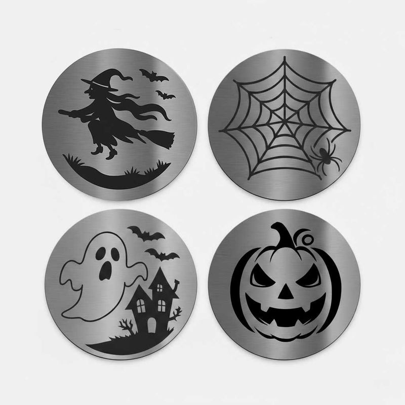 Halloween Edelstahl-Untersetzer Set - V2A Qualität