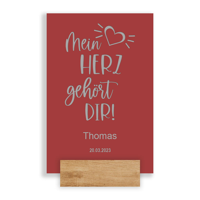 Liebesbotschaft - Herzensmensch - V2A Edelstahl - pulverbeschichtet. Individuell personalisierbar
