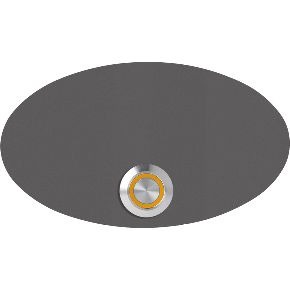 Rom 14 x 8 cm oval Edelstahl (V2A) Türklingel - mit Gravur - LED - Unterputzklingel