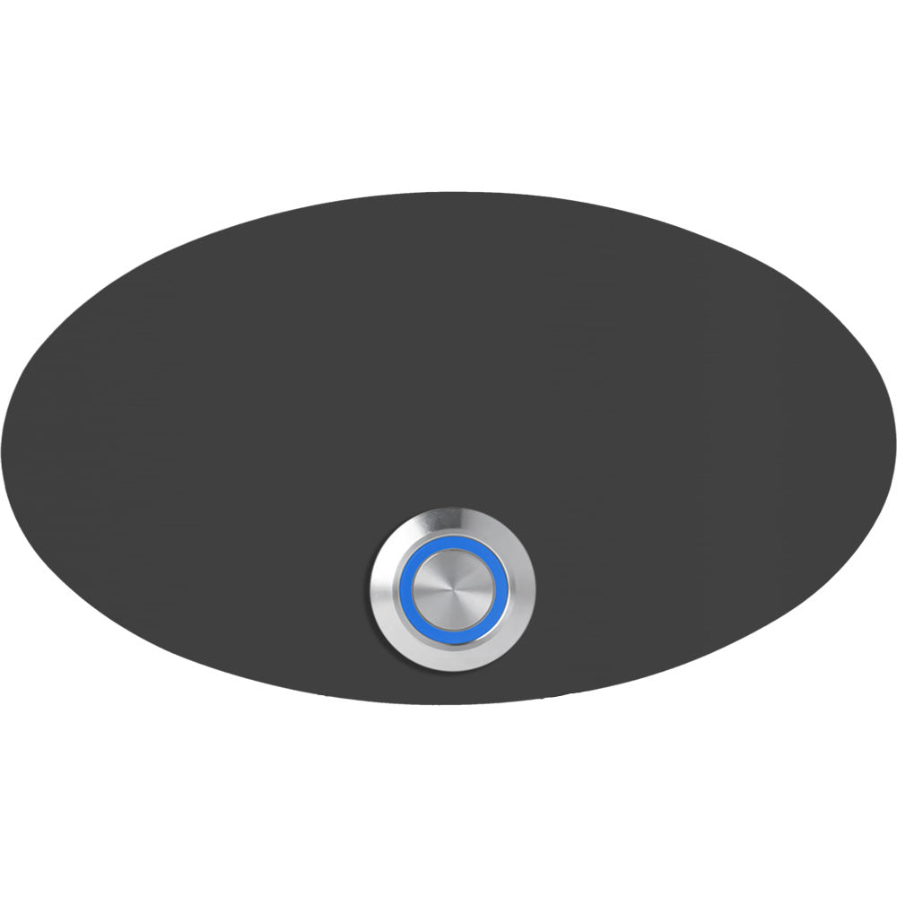 Rom 14 x 8 cm oval Edelstahl (V2A) Türklingel - mit Gravur - LED - Unterputzklingel