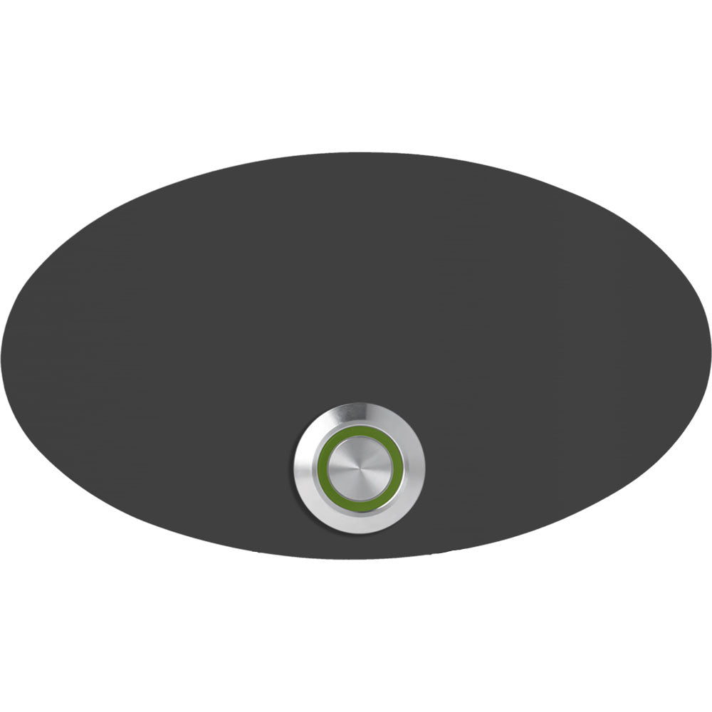 Rom 14 x 8 cm oval Edelstahl (V2A) Türklingel - mit Gravur - LED - Unterputzklingel