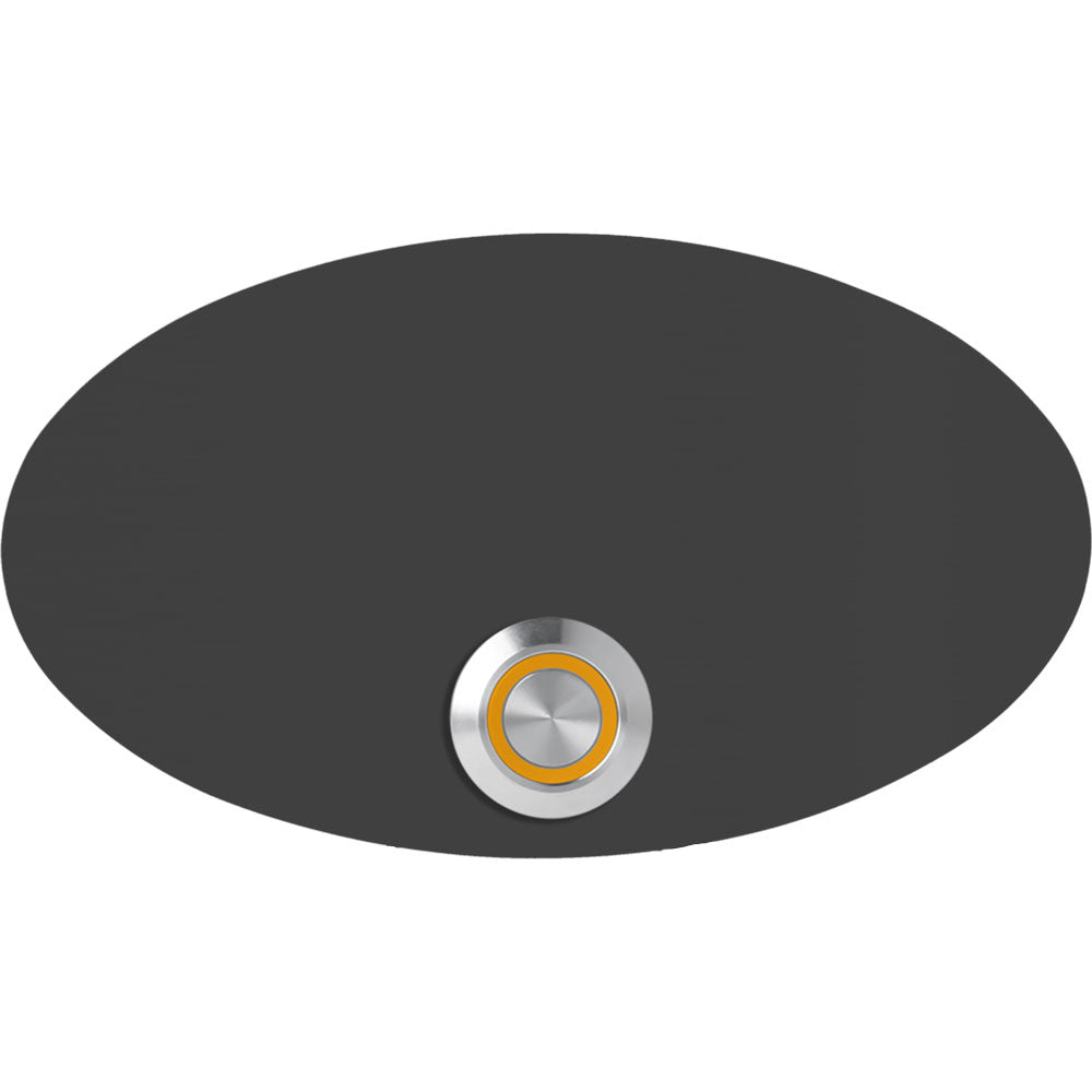 Rom 14 x 8 cm oval Edelstahl (V2A) Türklingel - mit Gravur - LED - Unterputzklingel