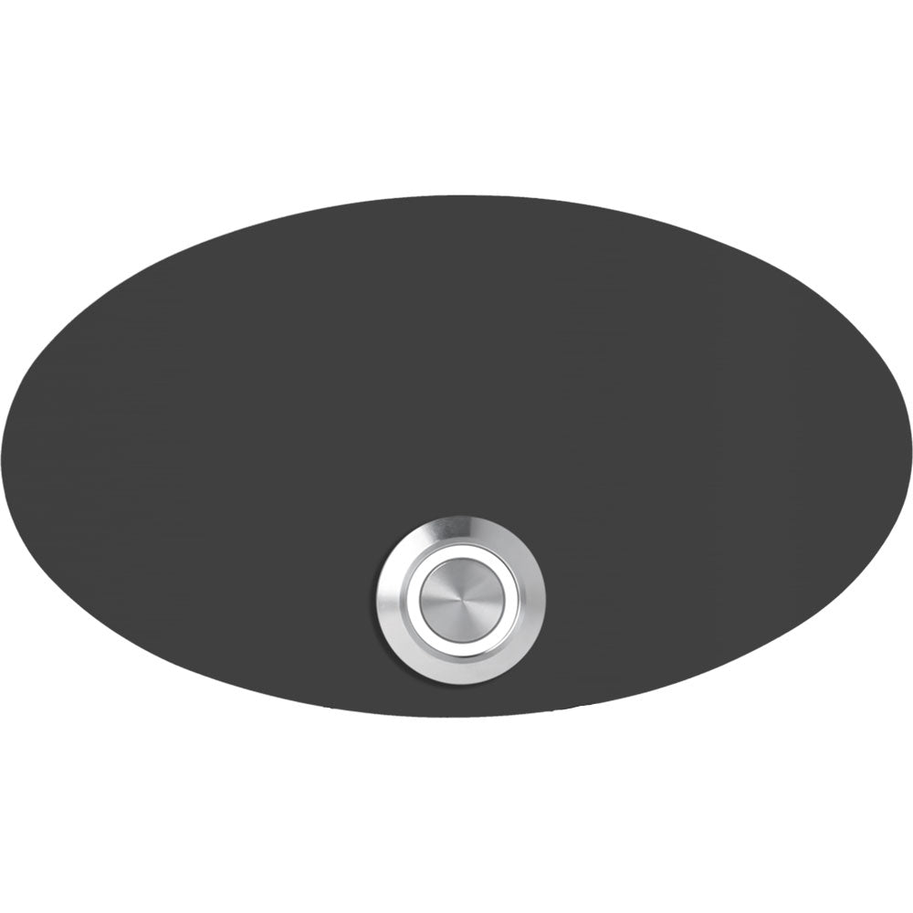 Rom 14 x 8 cm oval Edelstahl (V2A) Türklingel - mit Gravur - LED - Unterputzklingel