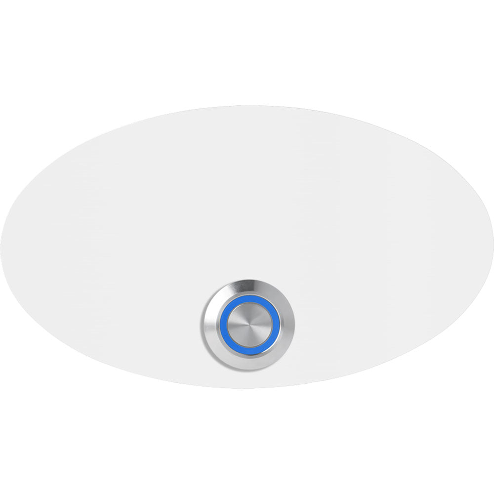 Rom 14 x 8 cm oval Edelstahl (V2A) Türklingel - mit Gravur - LED - Unterputzklingel