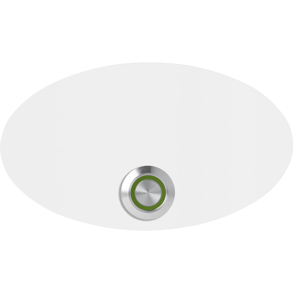 Rom 14 x 8 cm oval Edelstahl (V2A) Türklingel - mit Gravur - LED - Unterputzklingel