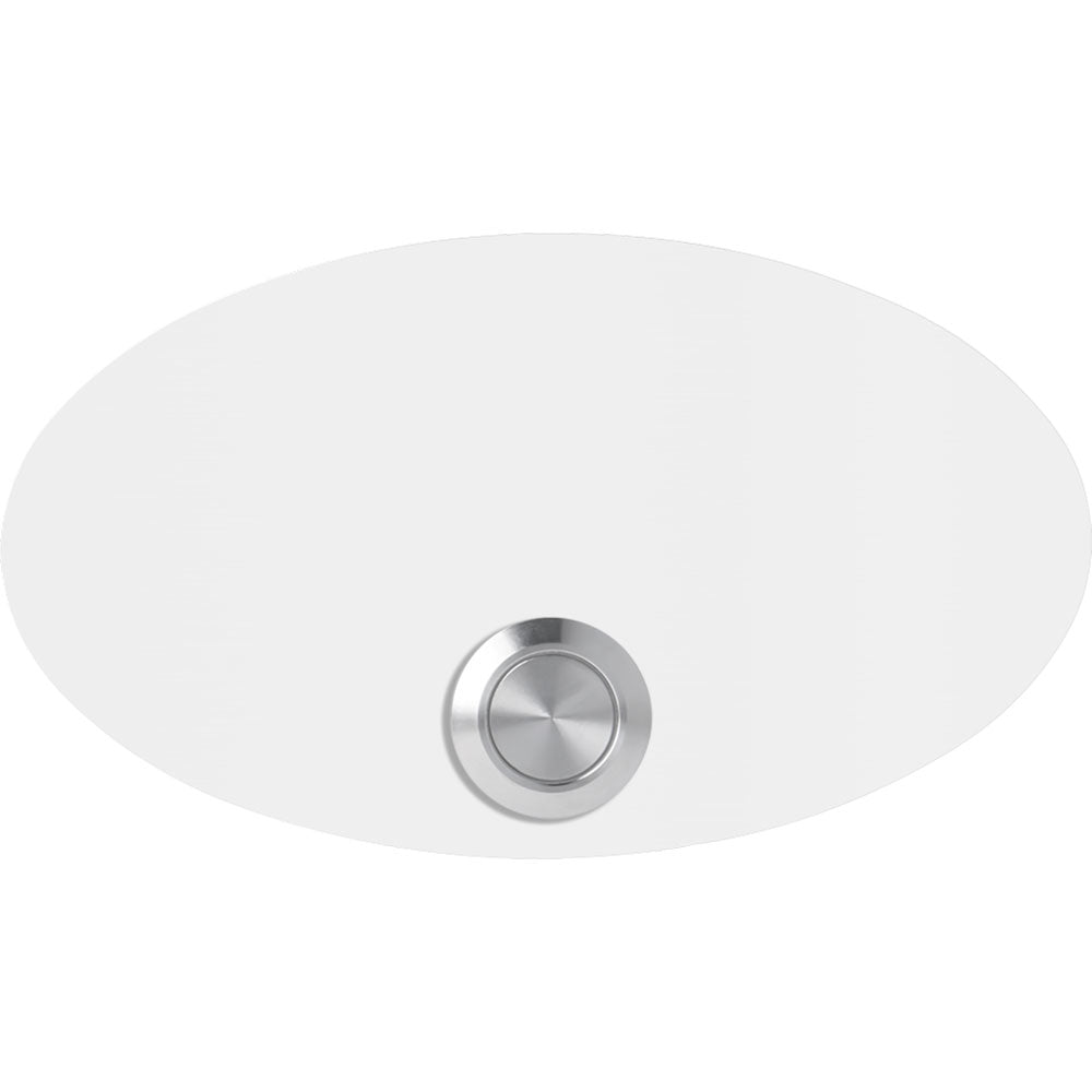 Rom 14 x 8 cm oval Edelstahl (V2A) Türklingel - mit Gravur - LED - Unterputzklingel
