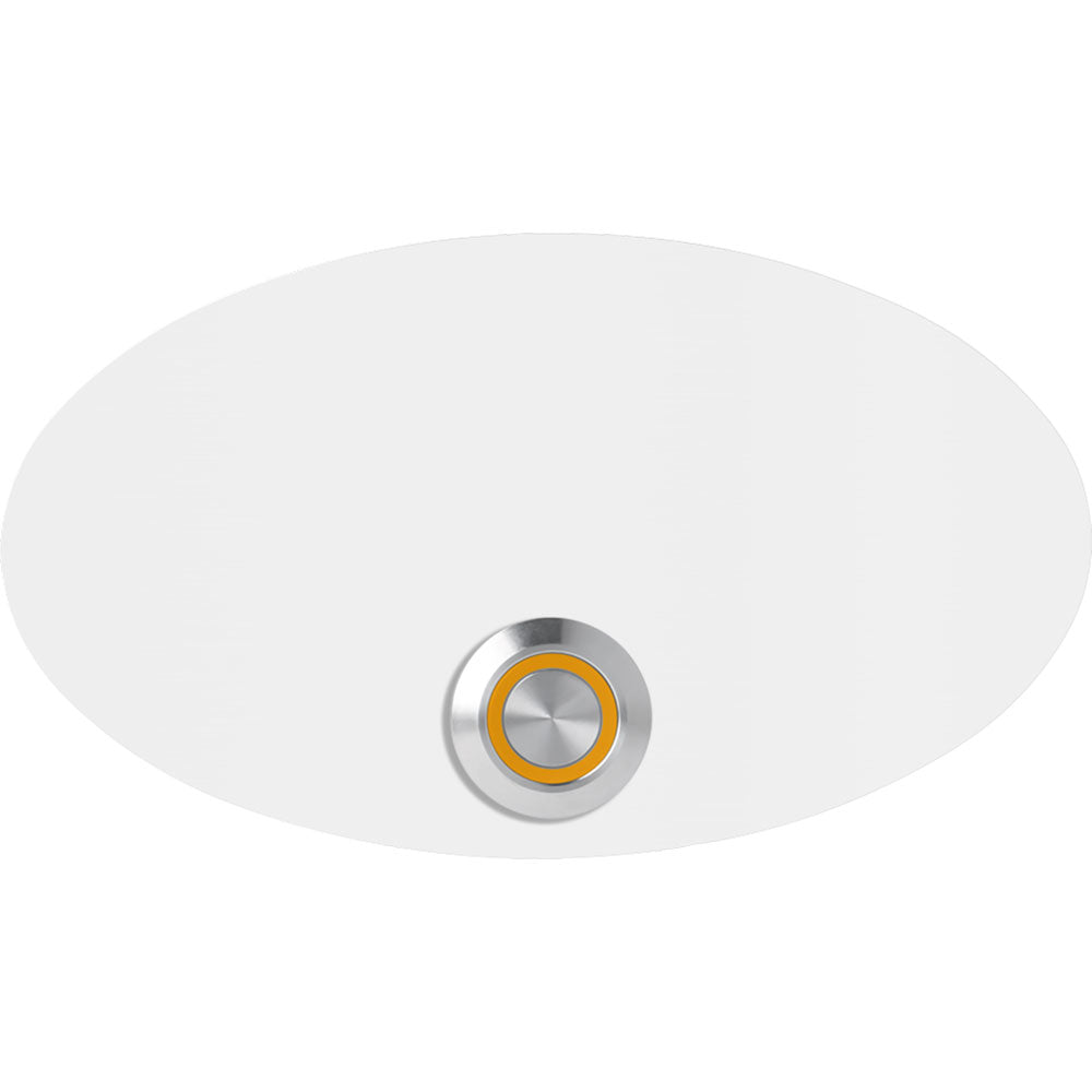 Rom 14 x 8 cm oval Edelstahl (V2A) Türklingel - mit Gravur - LED - Unterputzklingel