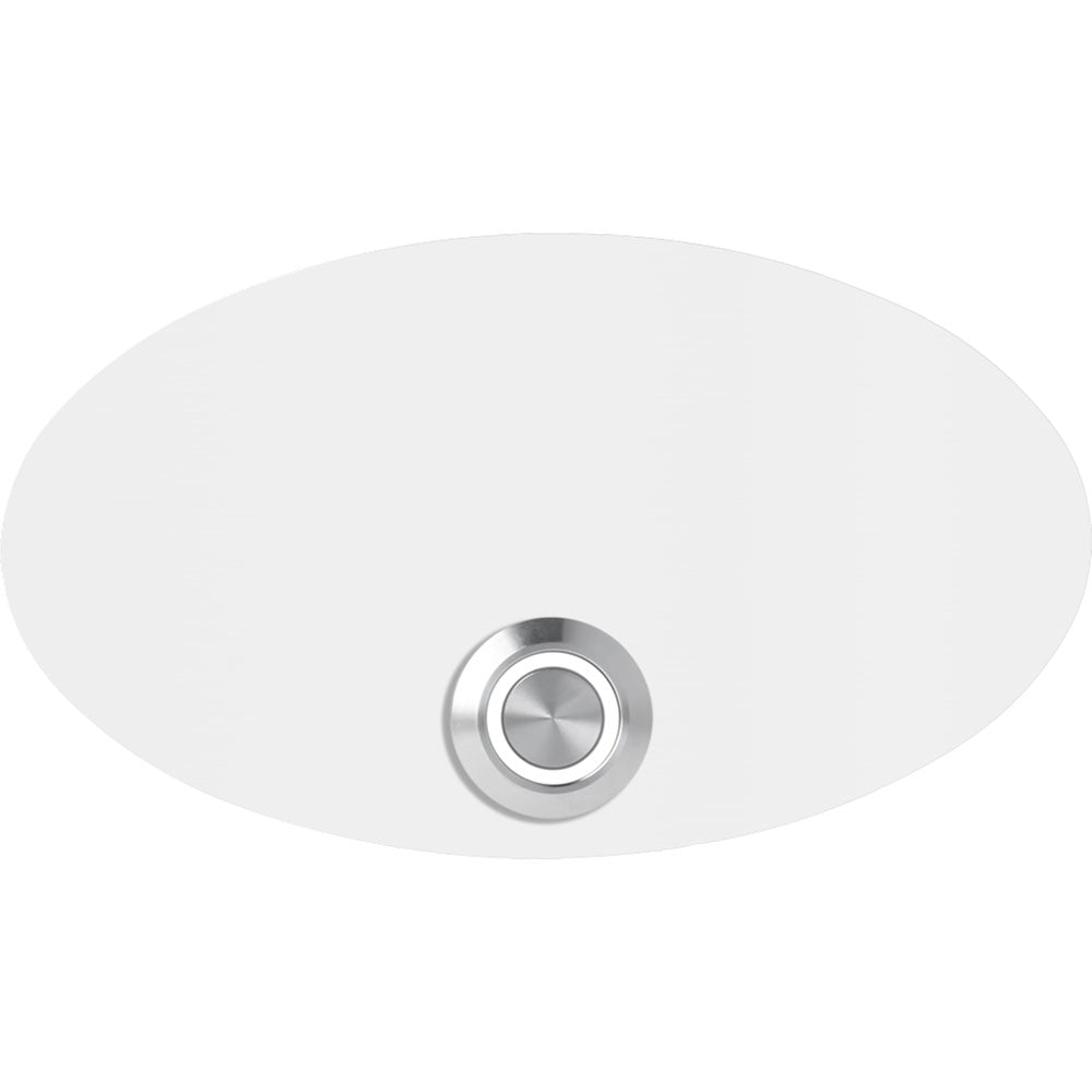 Rom 14 x 8 cm oval Edelstahl (V2A) Türklingel - mit Gravur - LED - Unterputzklingel