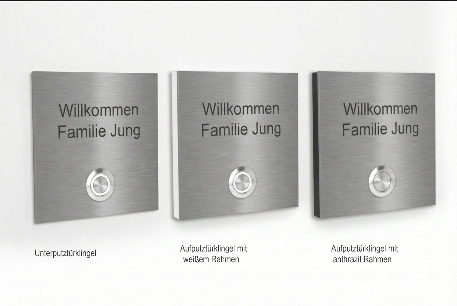 Türklingel Wien Montagevarianten - Aufputzrahmen, Unterputz, Spannfeder und Befestigungsoptionen