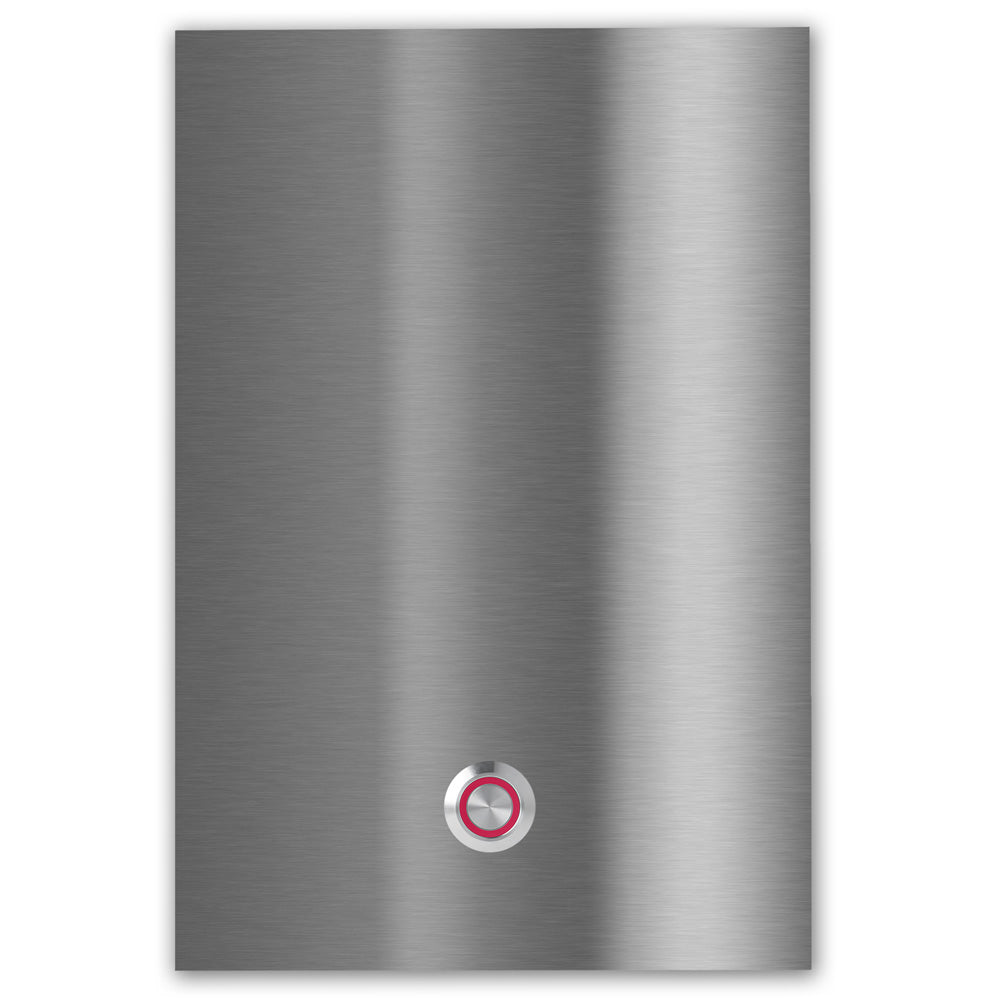 Türklingel Tokio XXL 17x25 cm Edelstahl (V2A) Türklingel - ohne Gravur - Edelstahl, Anthrazit oder Weiß pulverbeschichtet- LED - Aufputz / Unterputz