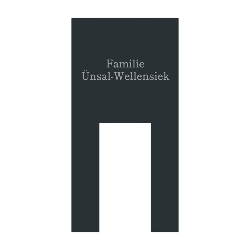 V2A Edelstahl Türschild Ring Doorbell Wired - Lasergravur & UV-Druck - Weiß/Anthrazit/Gebürstet