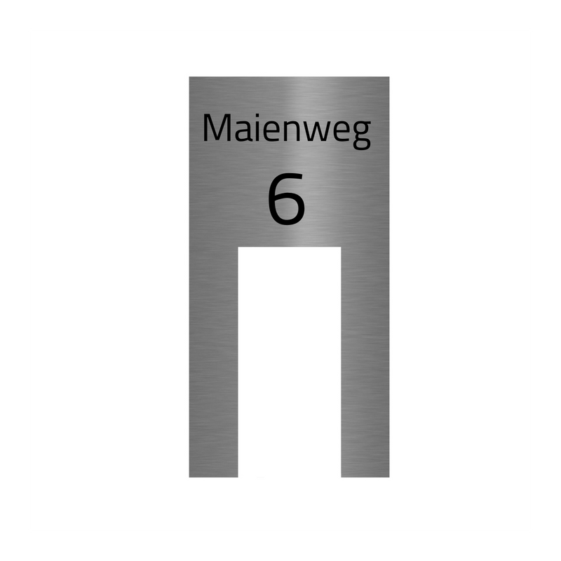 Dekorschild für "Videotürklingel Pro Kabel" aus V2A Edelstahl  - Weiß / Anthrazit pulverbeschichtet oder Edelstahl gebürstet
