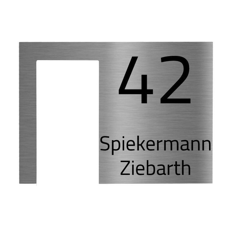 Dekorschild für "Ring Akku-Videotürklingel, Akku-Videotürklingel Plus und Akku-Videotürklingel Pro" aus V2A Edelstahl - 200 x 145 mm oder bei Gravur oben 100 X 200 mm- Weiß / Anthrazit pulverbeschichtet oder Edelstahl gebürstet