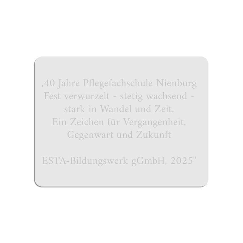 Gedenktafel V2A Edelstahl – viele Sprüche – 20x15 oder 30x20 cm