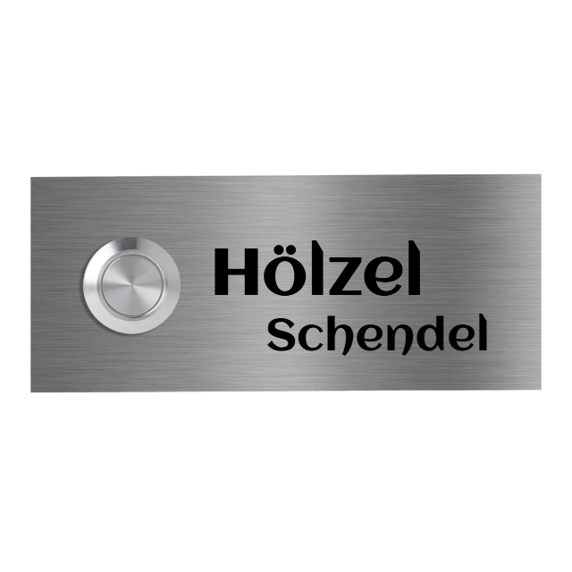 V2A Edelstahl Türklingel Mainz - mit Gravur & LED - Anthrazit/Weiß/Edelstahl - wahlweise UV-Druck