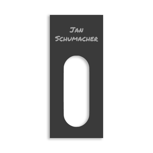 Dekorschild für "Reolink Smarte Video Türklingel"aus V2A Edelstahl - 20 x 16 cm  oder 10 X 23 cm- Weiß / Anthrazit pulverbeschichtet oder Edelstahl gebürstet