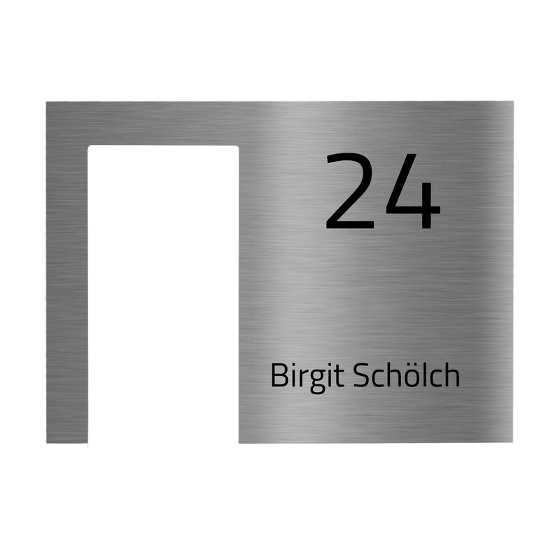 Dekorschild für "Ring Akku-Videotürklingel, Akku-Videotürklingel Plus und Akku-Videotürklingel Pro" aus V2A Edelstahl - 200 x 145 mm oder bei Gravur oben 100 X 200 mm- Weiß / Anthrazit pulverbeschichtet oder Edelstahl gebürstet