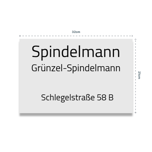 Edelstahlschild mit eigenem Motiv – Wunschmaß & UV-Druck