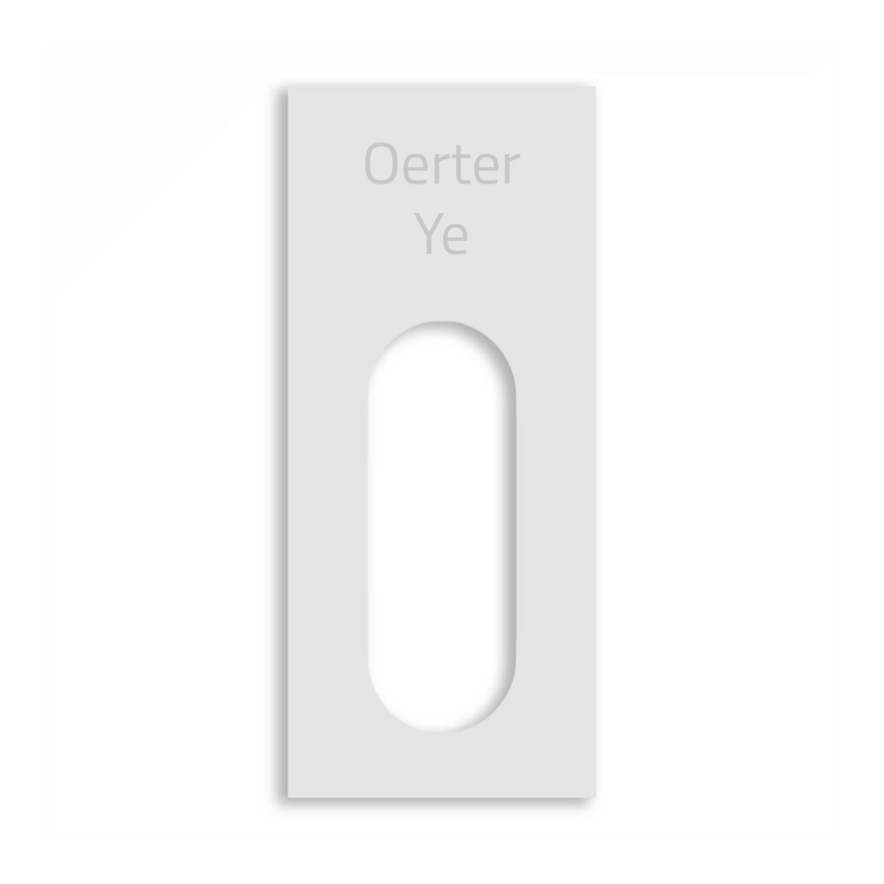Dekorschild für "Reolink Smarte Video Türklingel"aus V2A Edelstahl - 20 x 16 cm  oder 10 X 23 cm- Weiß / Anthrazit pulverbeschichtet oder Edelstahl gebürstet