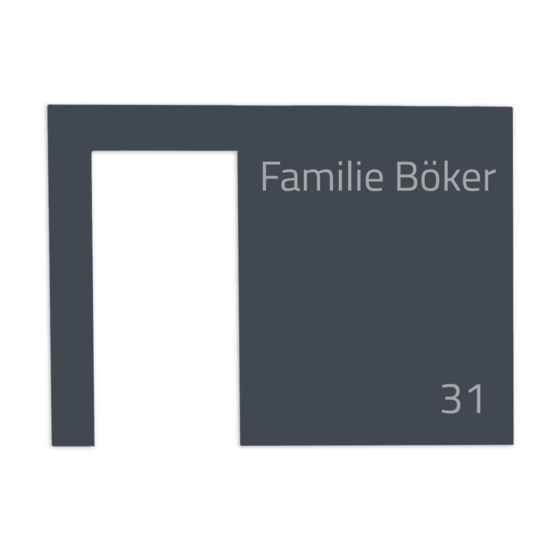 V2A Edelstahl Türschild für Ring Videotürklingel - 200x145mm - Lasergravur oder UV-Druck - Weiß/Anthrazit/Gebürstet