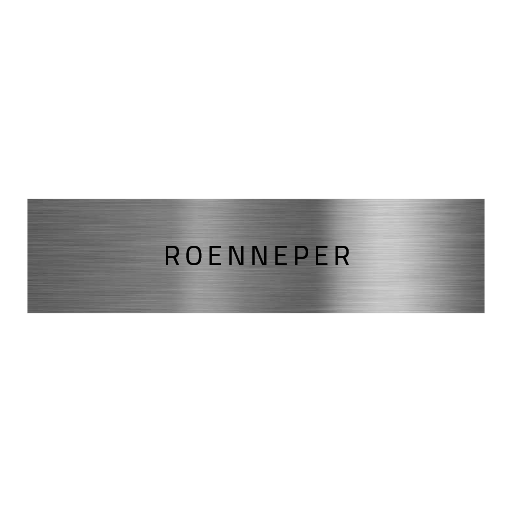 V2A Edelstahlschild in verschiedenen Größen, individuell personalisierbar.