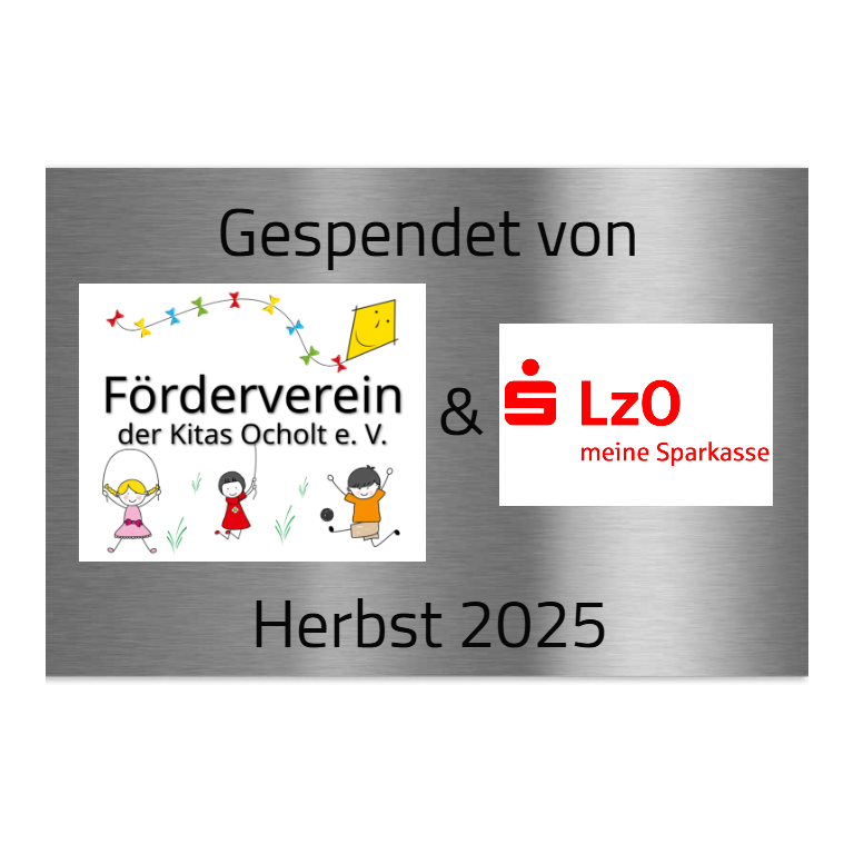 V2A Edelstahlschild in verschiedenen Größen, individuell personalisierbar.