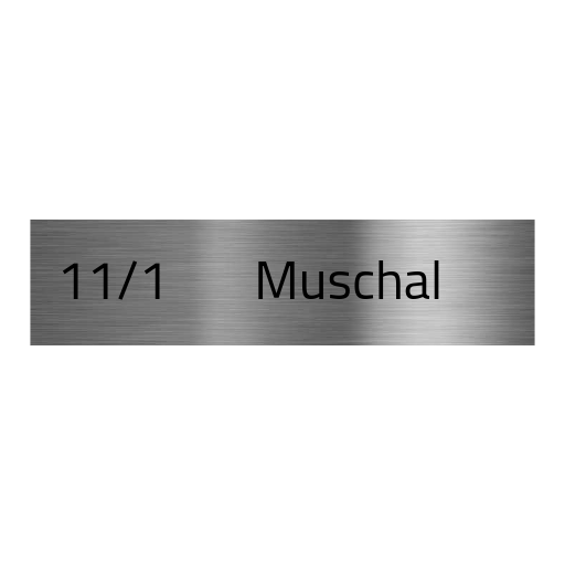 V2A Edelstahlschild in verschiedenen Größen, individuell personalisierbar.