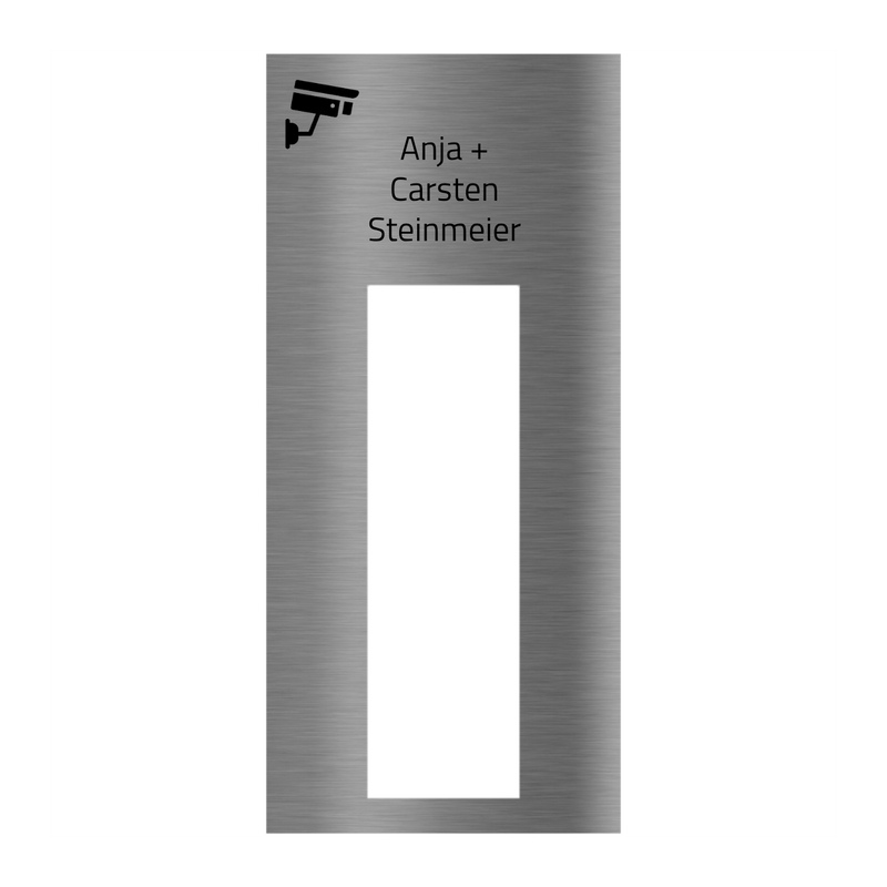 Eufy E340 Dekorschild V2A Edelstahl - 18x20cm & 22x10cm - Laserravur & UV-Druck möglich
