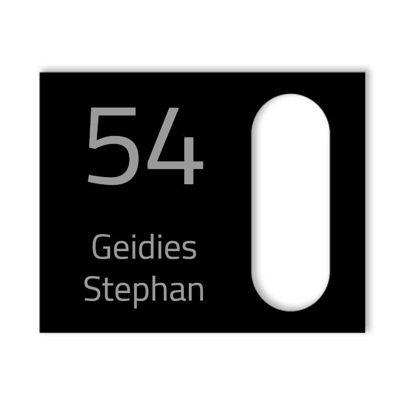 Dekorschild für "Reolink Smarte Video Türklingel"aus V2A Edelstahl - 20 x 16 cm  oder 10 X 23 cm- Weiß / Anthrazit pulverbeschichtet oder Edelstahl gebürstet