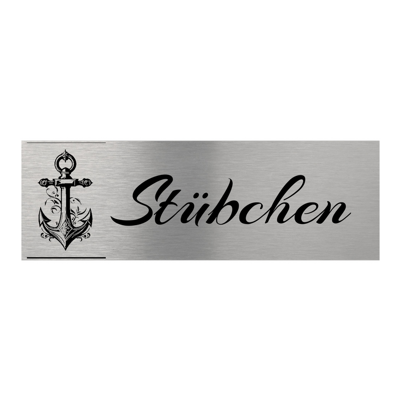 V2A Edelstahlschild in verschiedenen Größen, individuell personalisierbar.