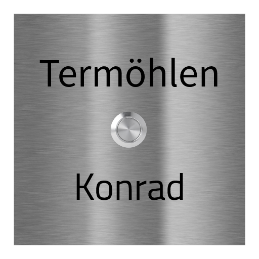 Bochum 12 x 12 cm Edelstahl (V2A) Türklingel - mit Gravur - Anthrazit oder Weiß pulverbeschichtet oder Edelstahl gebürstet - LED - Aufputz / Unterputz