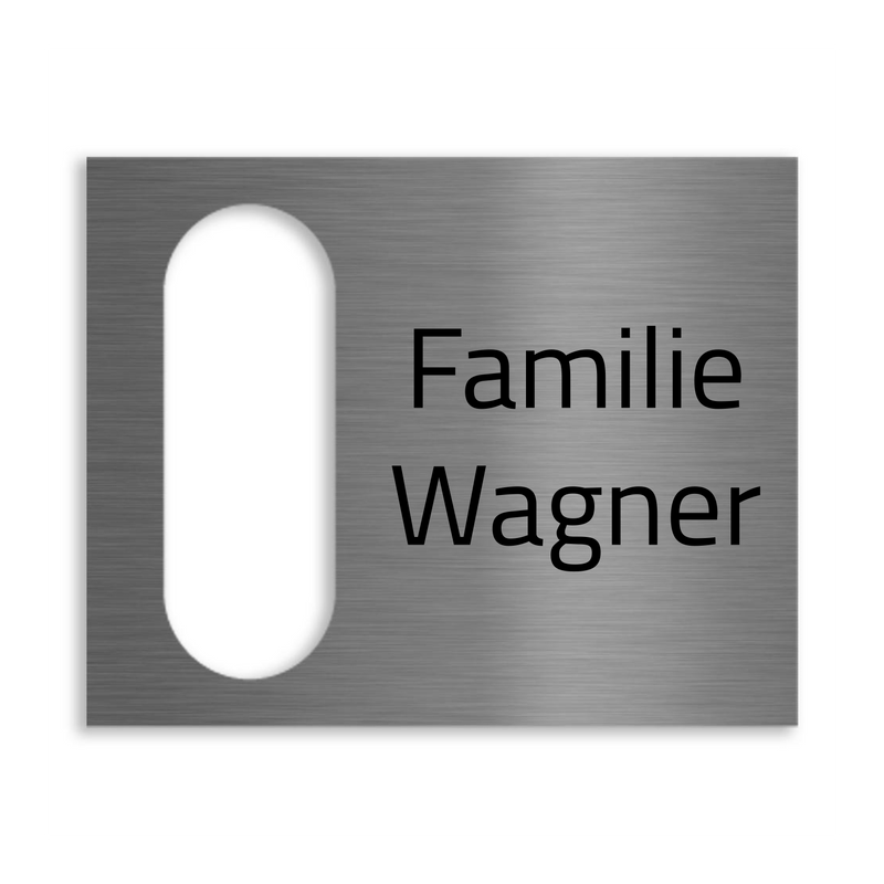 Dekorschild für "Reolink Smarte Video Türklingel"aus V2A Edelstahl - 20 x 16 cm  oder 10 X 23 cm- Weiß / Anthrazit pulverbeschichtet oder Edelstahl gebürstet