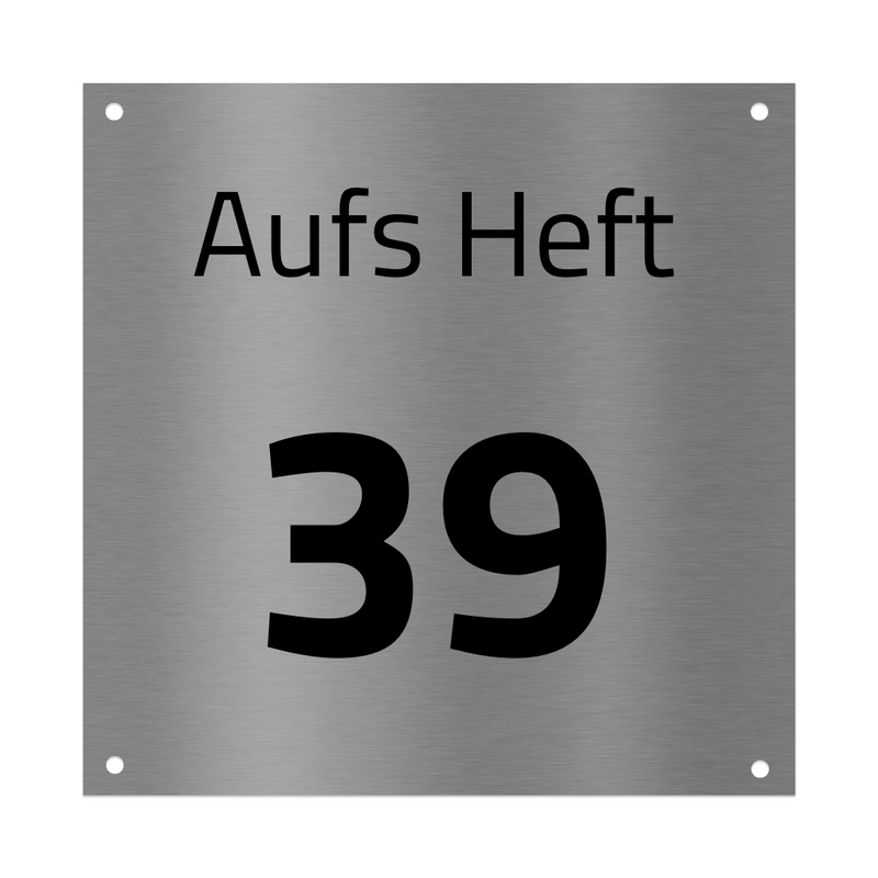 Edelstahl Hausnummernschild graviert 10×10 cm, 15×15 cm oder 20×20 cm