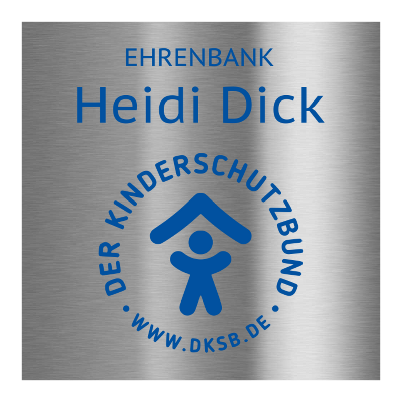 V2A Edelstahlschild in verschiedenen Größen, individuell personalisierbar.