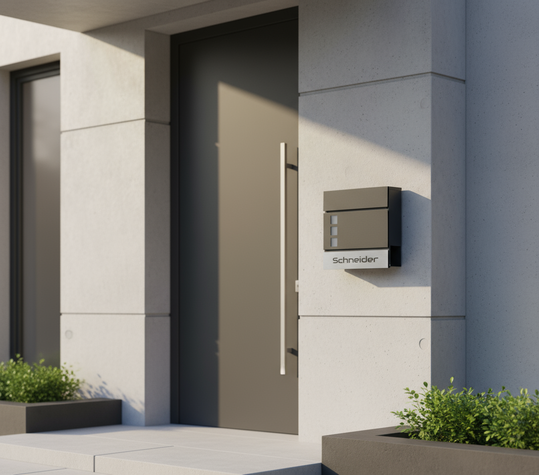 Briefkasten neben Eingang