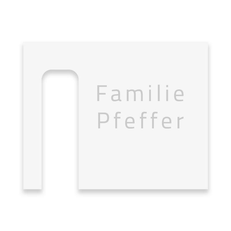 Dekorschild für "Blink Video Doorbell "aus V2A Edelstahl - 20 x 16 cm  oder 20 X 10 cm- Weiß / Anthrazit pulverbeschichtet oder Edelstahl gebürstet