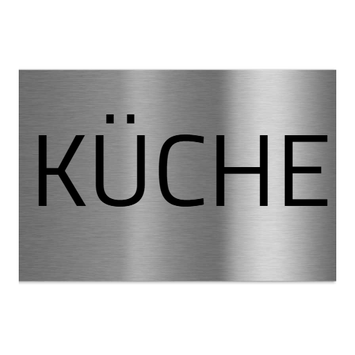 V2A Edelstahlschild in verschiedenen Größen, individuell personalisierbar.