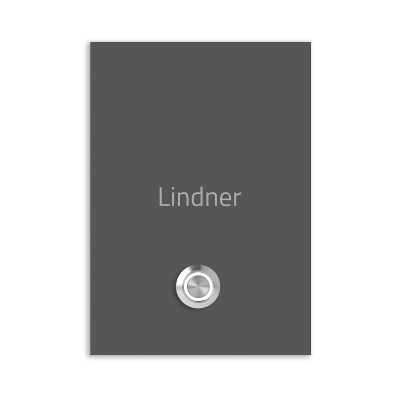 Trier 17 x 12 cm V2A Edelstahl Türklingel - Lasergravur & UV-Druck - LED - Aufputz/Unterputz