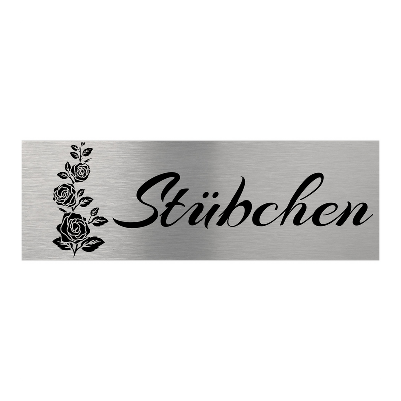 V2A Edelstahlschild in verschiedenen Größen, individuell personalisierbar.