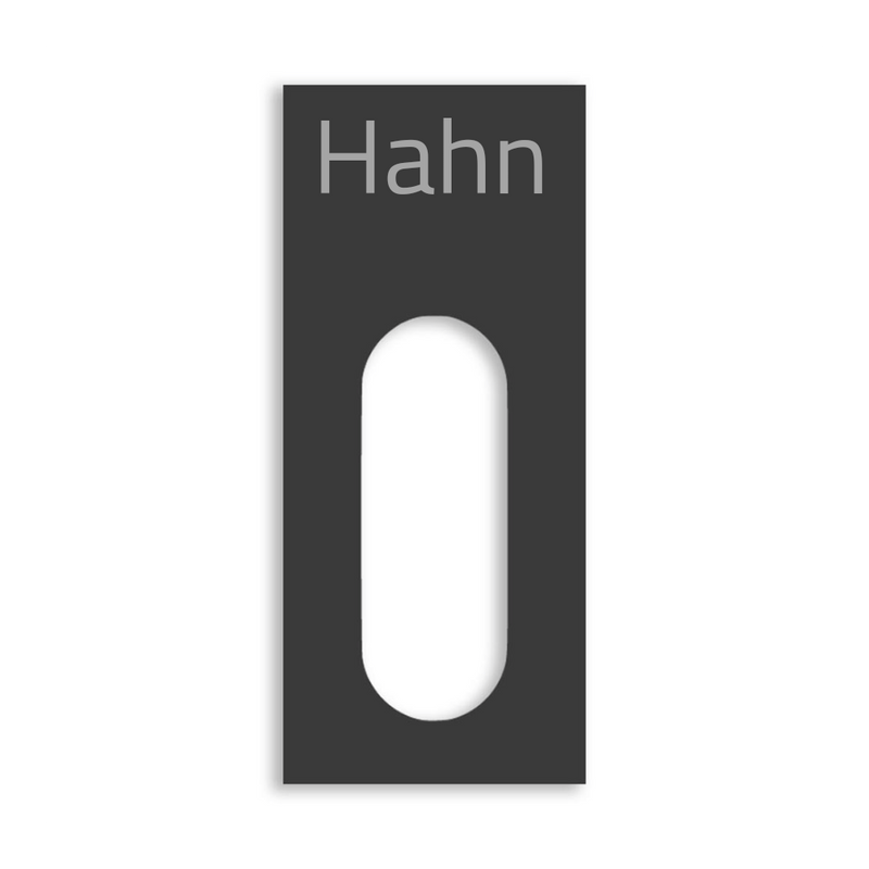 Dekorschild für "Reolink Smarte Video Türklingel"aus V2A Edelstahl - 20 x 16 cm  oder 10 X 23 cm- Weiß / Anthrazit pulverbeschichtet oder Edelstahl gebürstet
