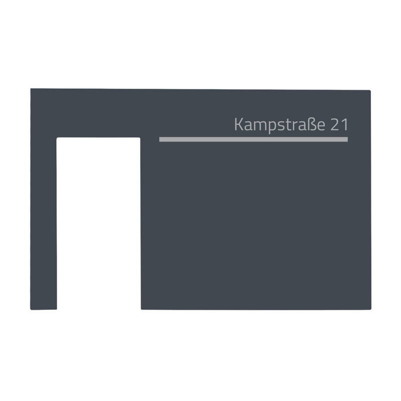 Dekorschild für "Ring Doorbell Wired" aus V2A Edelstahl - 200 x 130 mm oder 100 x 200 mm  - Weiß / Anthrazit pulverbeschichtet oder Edelstahl gebürstet