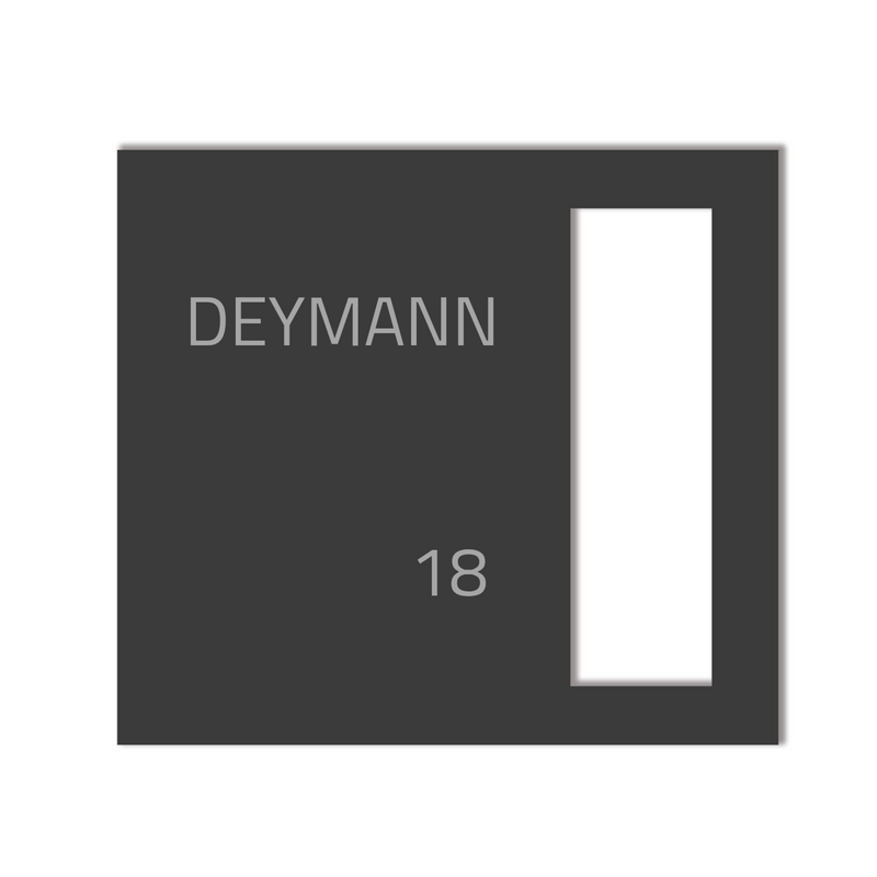 Dekorschild für "Eufy E340"aus V2A Edelstahl - 18 x 20 cm  oder 22 X 10 cm- Weiß / Anthrazit pulverbeschichtet oder Edelstahl gebürstet